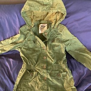 Army green Justice jacket size 14